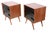 Pair of stylish mid century nightstands, newly completely refinished, clean and ready to use condition. The exterior is...