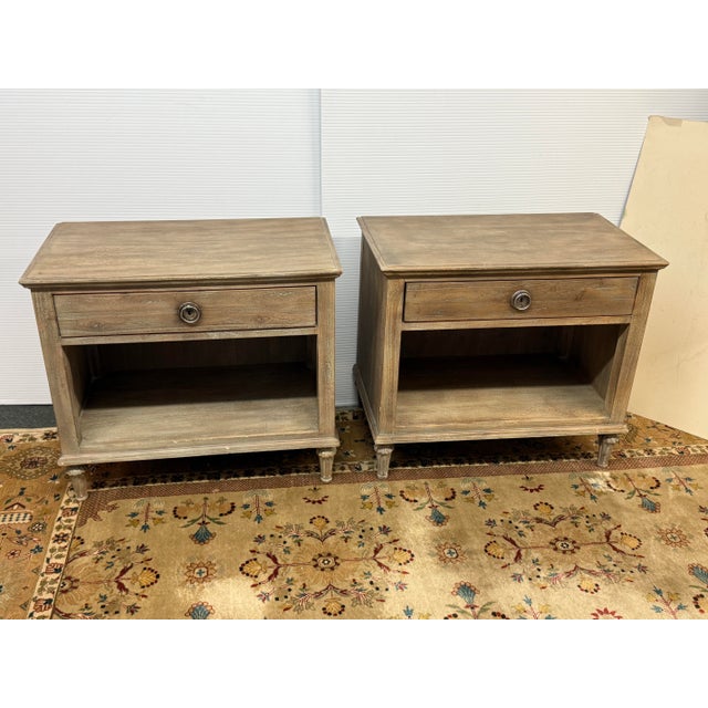Design Plus Gallery presents a Pair of Maison Open Nightstands from Restoration Hardware. Inspired by late 18th-century...