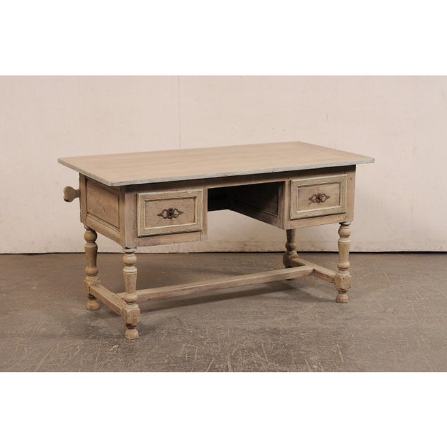 French Desk with Shell Carved Motif, 19th Century For Sale - Image 4 of 12