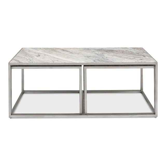 Modern Modern Marble 3 Piece Coffee Table For Sale - Image 3 of 11