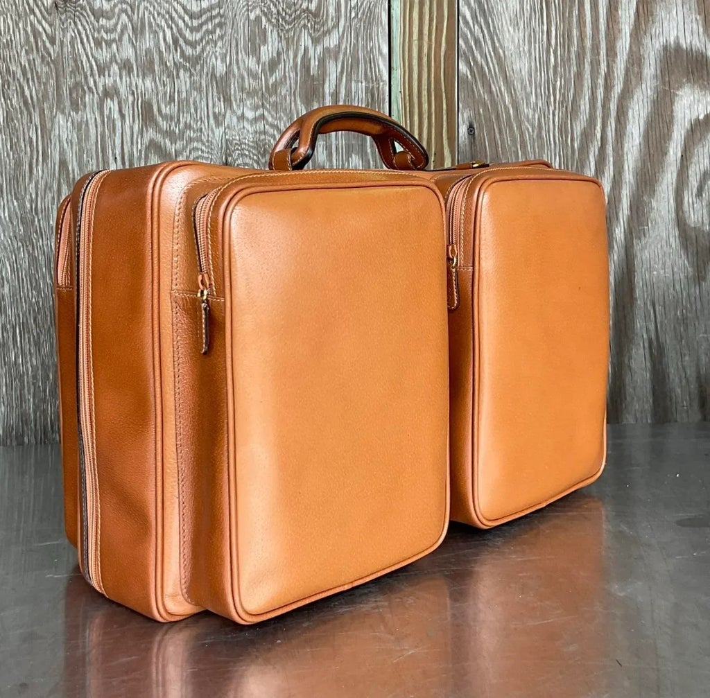 Vintage Gucci Leather Travel Bag With Original Box | Chairish
