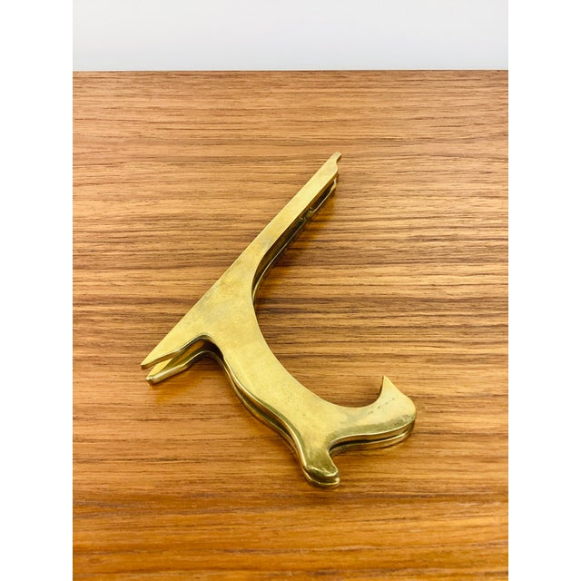 Metal Vintage Pair of Solid Brass Hinged Plate / Art Display Easel For Sale - Image 7 of 9