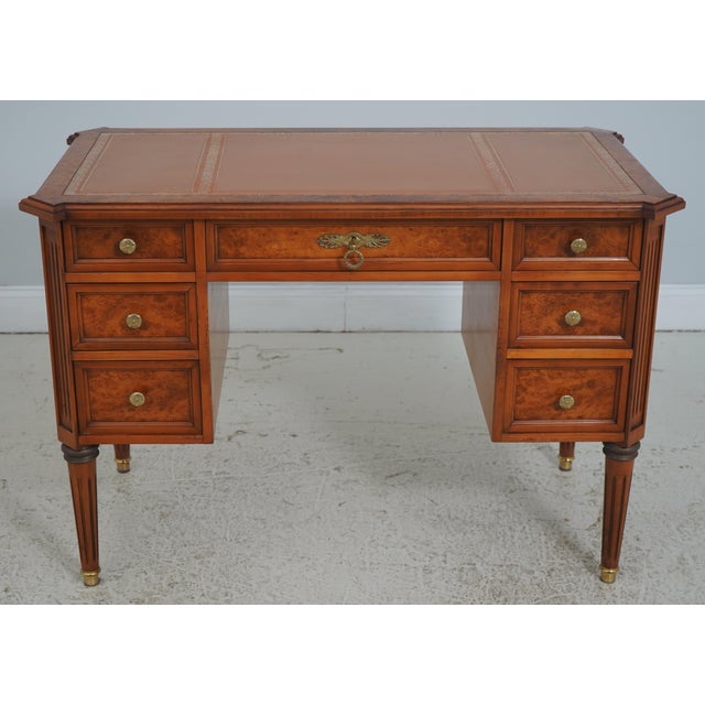 Age: Approx: 40 Years Old Details: Small Scale Nicely Finished On All Sides Dovetailed Drawer Construction Tooled Leather...