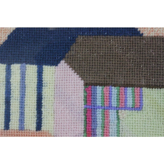 Pastel Needlepoint Bermuda Rooftops For Sale - Image 4 of 7