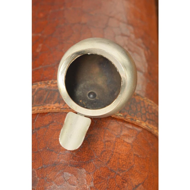 Vintage European Brown Leather Club Chair With Ashtray For Sale - Image 6 of 11