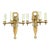 Pair of Early 20th Century Matching Serpent Brass Wall Sconces For Sale