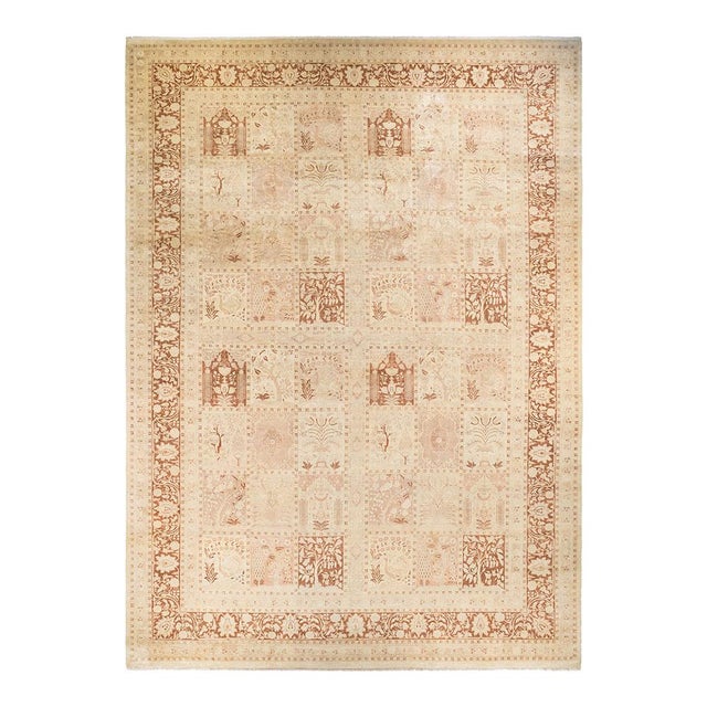 Mogul Collection Hand-Knotted Area Rug - Ivory 12' 5" x 17' 10" For Sale - Image 4 of 4