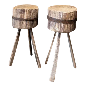 Primitive Chopping Block End Tables