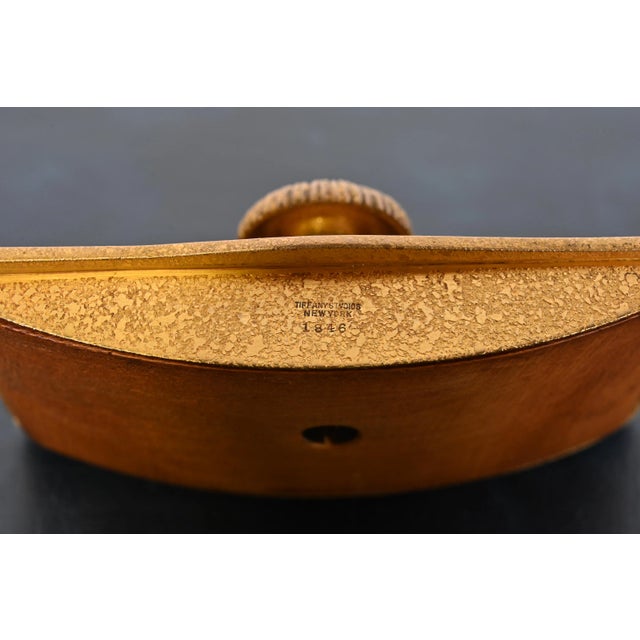 Bronze Tiffany Studios New York Nautical Bronze Doré Rocker Blotter For Sale - Image 8 of 11
