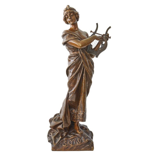 Emmanuel Villanis, Sappho, 1890s-1910s, Bronze For Sale - Image 13 of 13