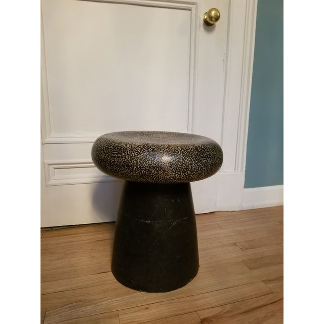 Shell Textured Ottoman / Stool | Chairish