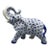 Vintage Herend Style MCM Andrea by Sadek Fishnet Elephant in Blue Figurine For Sale