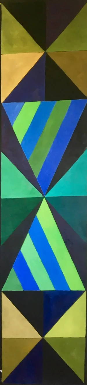 "Disequilibrium #18” Abstract Oil Painting by Mary Alice Copp -