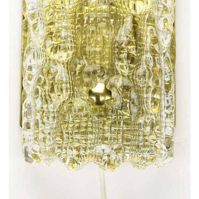 Metal Carl Fagerlund for Orrefors Glass & Brass Sconces - a Pair For Sale - Image 7 of 11