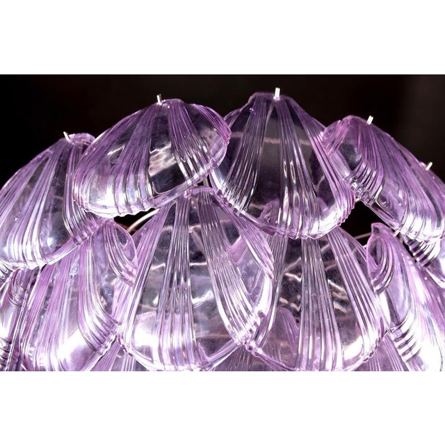 Pink Pink Shell Murano Glass Chandelier, 2000s, Set of 2 For Sale - Image 8 of 9