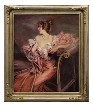 Angelo Granati, Woman on the Sofa, Oil on Canvas, 2005, Framed