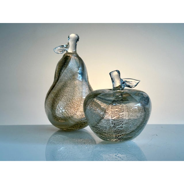 Murano Glass Apple and Pear by Seguso Viro, Italy, 1990s, Set of 2 For Sale - Image 4 of 17