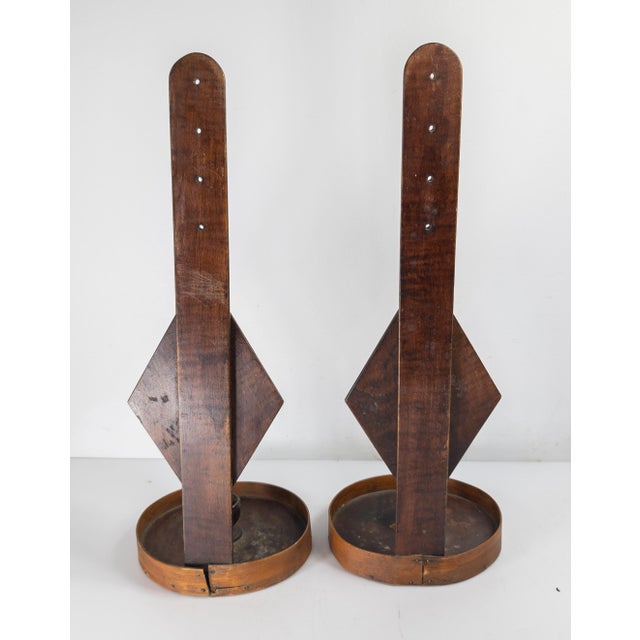 19th Century Rare Pair of Shaker or Sailor Made Mirrored Candle Sconces For Sale - Image 15 of 18