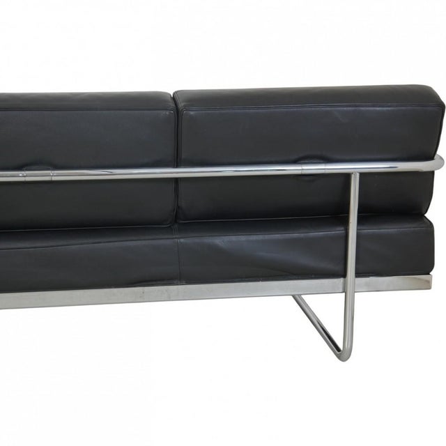 LC5 Three-Seater Sofa in Black Leather by Le Corbusier, 2010s For Sale - Image 12 of 16