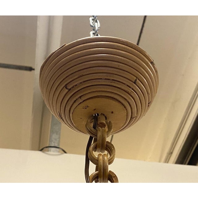 Bamboo and Rope Ceiling Light, 1970s For Sale - Image 17 of 18
