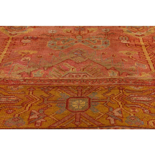 Late 19th Century Late 19th Century Antique Turkish Oushak Rug - 09'03 X 15'04 For Sale - Image 5 of 10