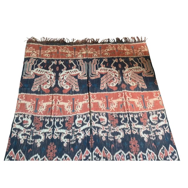 Ikat Textile From Sumba Stunning Tribal Motifs & Colors, Indonesia C. 1950 For Sale - Image 6 of 6