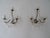 1900 French White Opaline Murano Drops Micro Beaded Crystal Sconces 3 Lights For Sale - Image 12 of 12