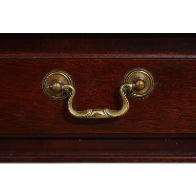 Wood Chippendale Style Burl Walnut & Mahogany Sofa Table For Sale - Image 7 of 12