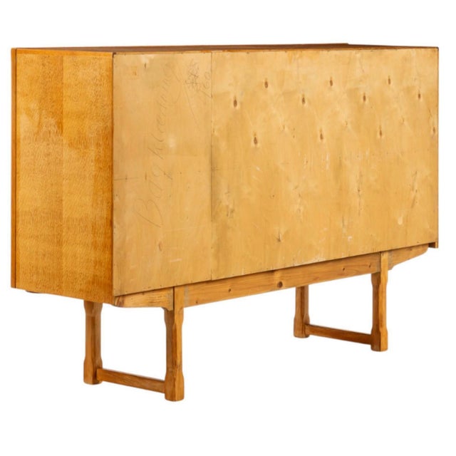 Mid Century Scandinavian Danish Brutalist Oak Sideboard by Henning Kjaernulf For Sale - Image 9 of 12