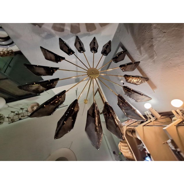 Vintage Chandelier in Brass by Alain Delon For Sale - Image 14 of 18