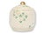 A charming Irish Belleek biscuit barrel in the beloved Shamrock pattern, featuring the classic woven basket texture...