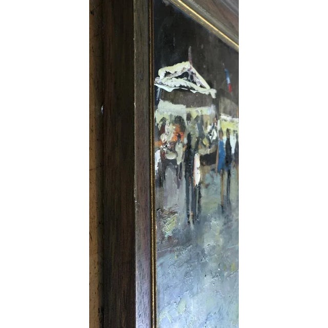 Adolfo Carducci, Promenade à la fête foraine, Oil on Wood, Framed For Sale - Image 7 of 9