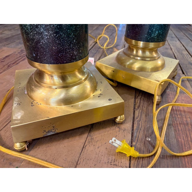 1980s "Galaxy" Brass Floor Lamps - a Pair For Sale - Image 4 of 10
