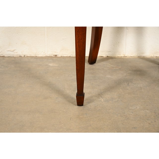 Kindel Furniture Federal Carved Mahogany Side Chairs or Dining Chairs, Pair For Sale - Image 10 of 15