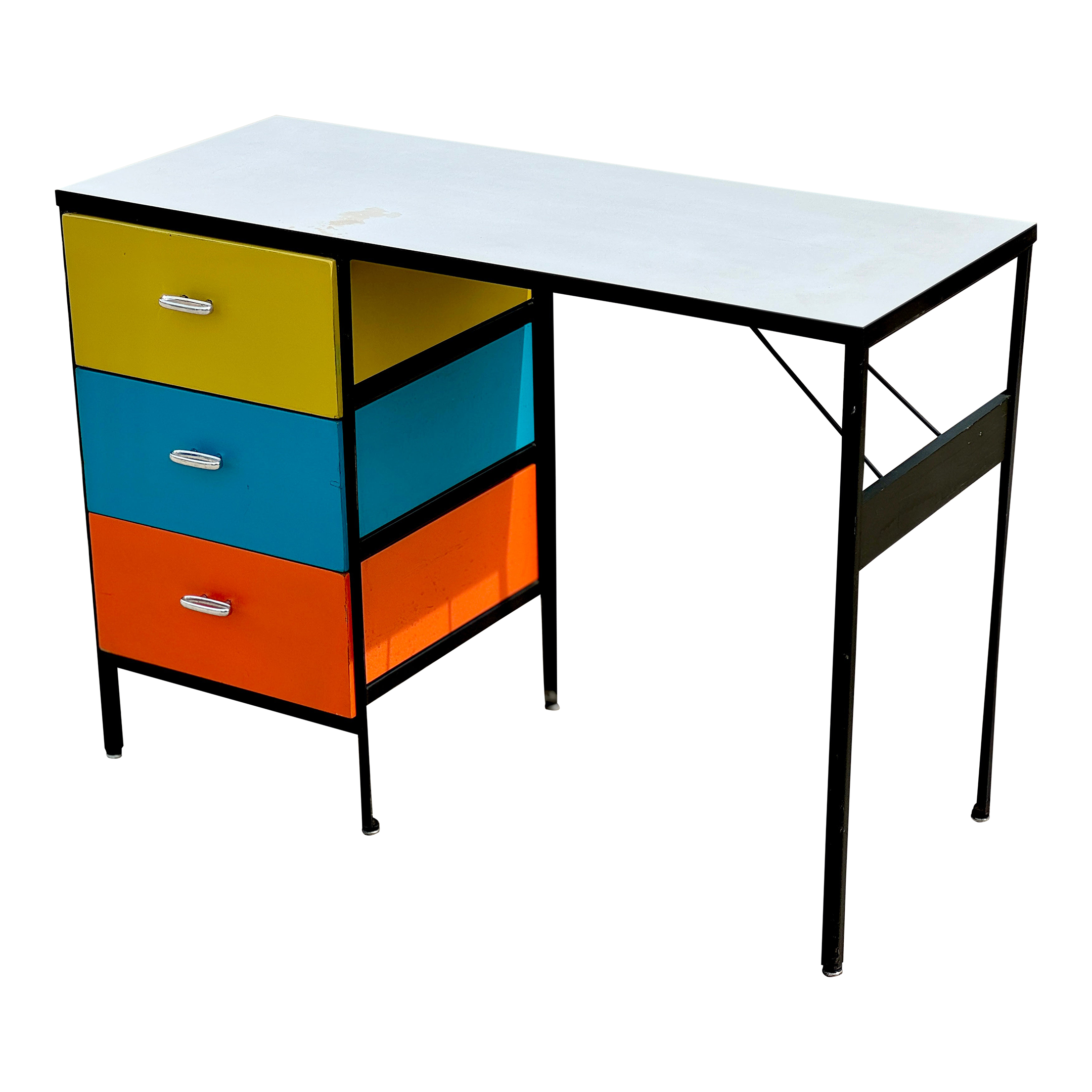 ジョージ ネルソン スチールフレーム デスク 396 MODERN PALMS社 George Nelson Steel Frame Desk for Herman Miller – Mid-Century