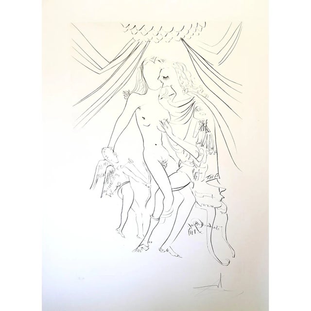 Salvador Dali - Venus, Mars and Cupidon - Handsigned Etching 1971 For Sale