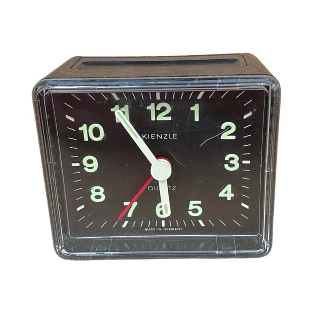 Black Pop Art Quartz Alarm Clock Kienzle, Germany, 1970s For Sale - Image 6 of 9