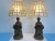 Figurative 1960s Figurative Asian Planter Lamps & Shell Shades, Pair For Sale - Image 3 of 17