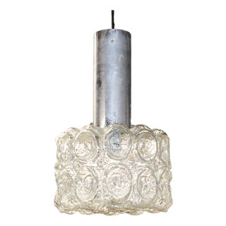 Crystal Glass Pendant Light from Limburg, 1970s For Sale