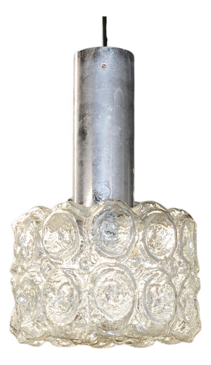 Crystal Glass Pendant Light from Limburg, 1970s
