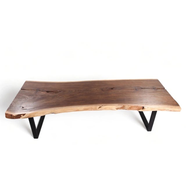 118" Inch Living Edge Desk or Dining Table 5 For Sale - Image 4 of 8