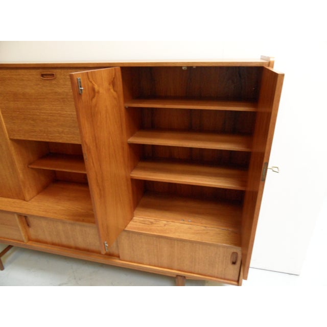 1950s Mid-Century Modern Dutch Oak High Board, 1950s For Sale - Image 5 of 15