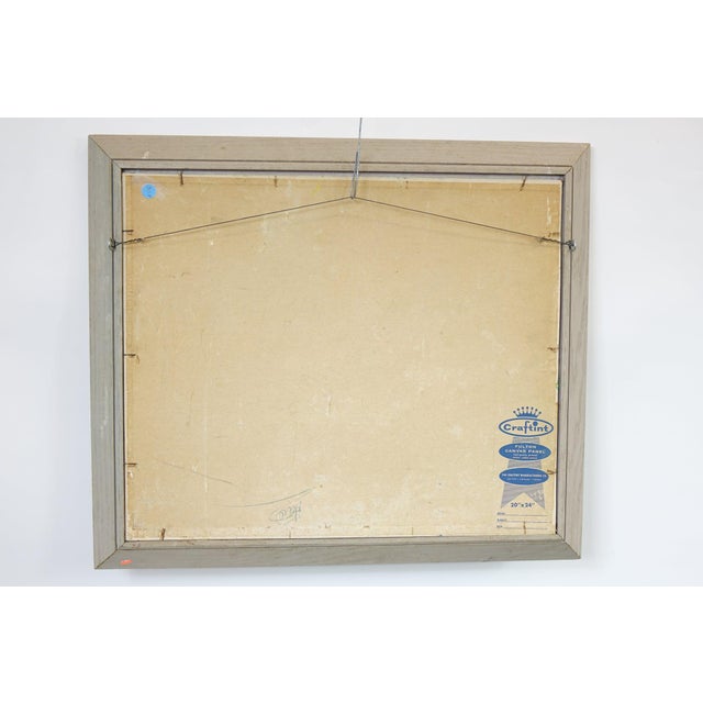 Mid 20th Century **"Mediterranean Garden Terrace" – Framed Original Oil Painting Signed on the Bottom For Sale - Image 6 of 6