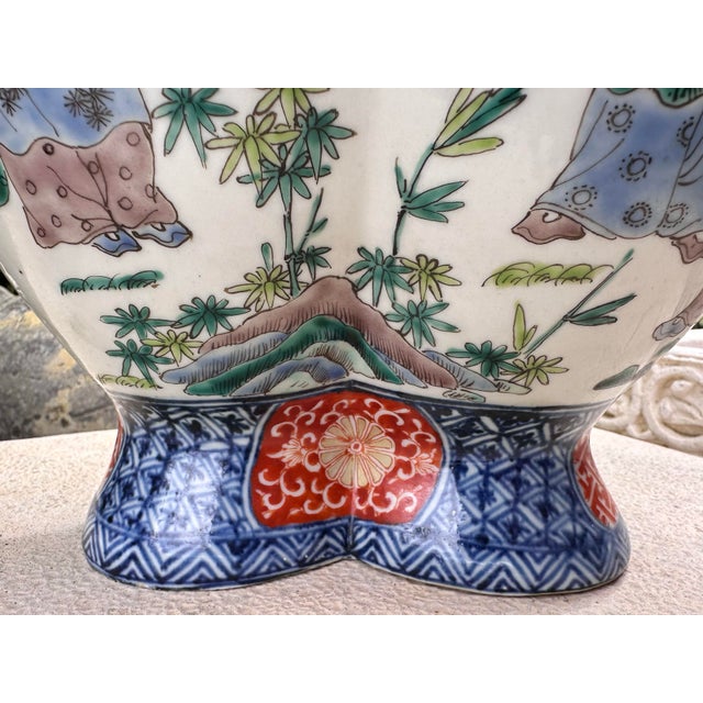 Pair of Antique Chinese Large Double Gourd Chinoiserie Porcelain Vases For Sale - Image 10 of 12