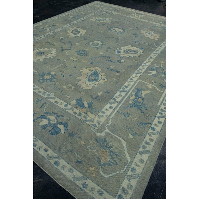 Early 21st Century Turkish Oushak Rug 10'4" x 13'7" #18596 For Sale - Image 5 of 8