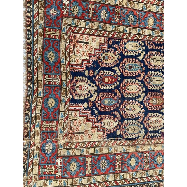 Beautiful antique Caucasian rug with nice botteh design and beautiful colors, entirely and finely hand knotted with wool...