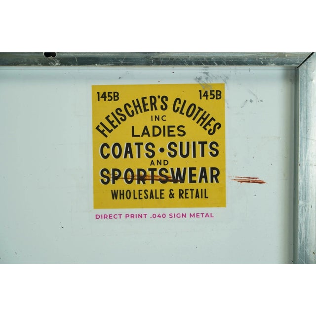 Reclaimed Marty Supreme 45.375 In. Clothes Retail Aluminum Movie Prop Sign For Sale - Image 9 of 9