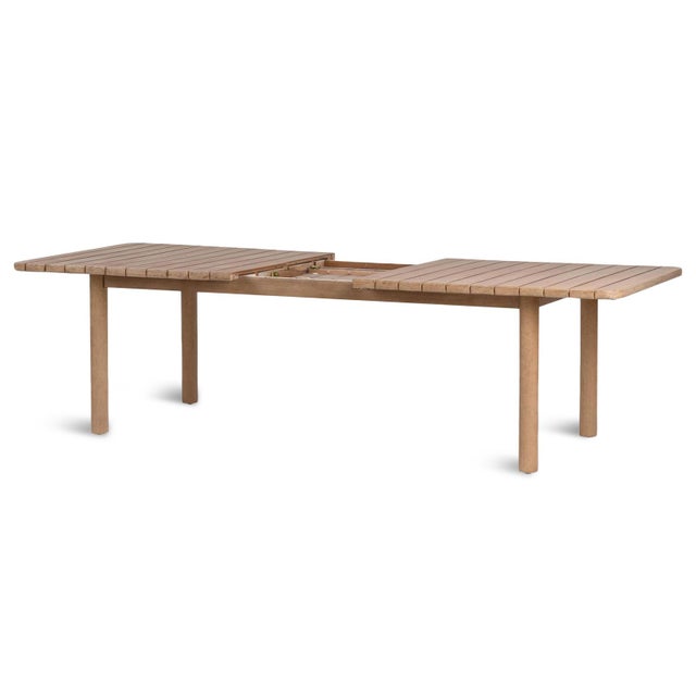 Contemporary Outdoor Contemporary Slatted Acacia Extendable Dining Table For Sale - Image 3 of 8