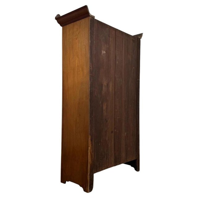 Early 20th Century Antique Edwardian Walnut Wardrobe For Sale - Image 9 of 12