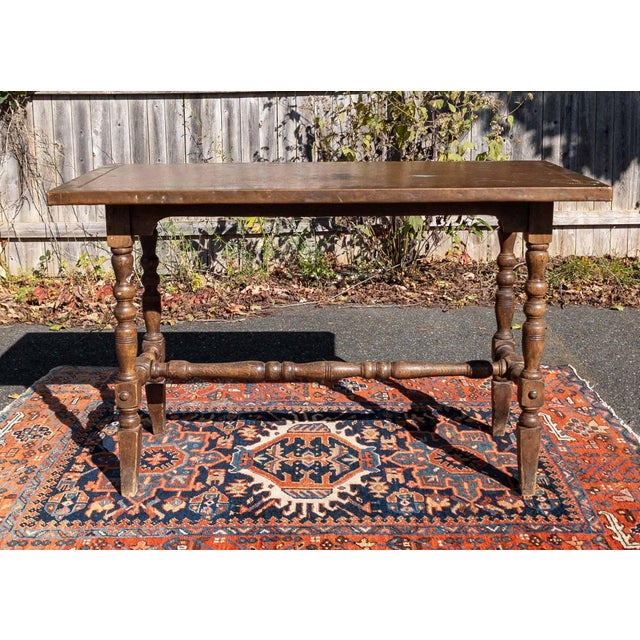 Early 20th Century Arts and Crafts Copper Clad Top Spanish Jacobean Revival Sofa Table For Sale In New York - Image 6 of 18